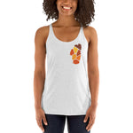 Lake Tahoe Puzzle Burnt Women's Racerback Tank