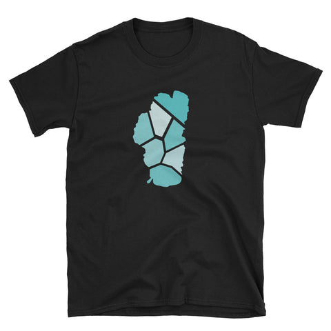 Lake Tahoe Puzzle Pieces Blues Short-Sleeve Unisex T-Shirt